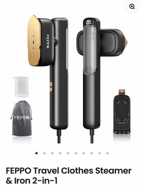 FEPPO Travel Clothes Steamer & Iron 2-in-1 - works in US & overseas!